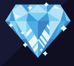 BACKED WITH DIAMOND